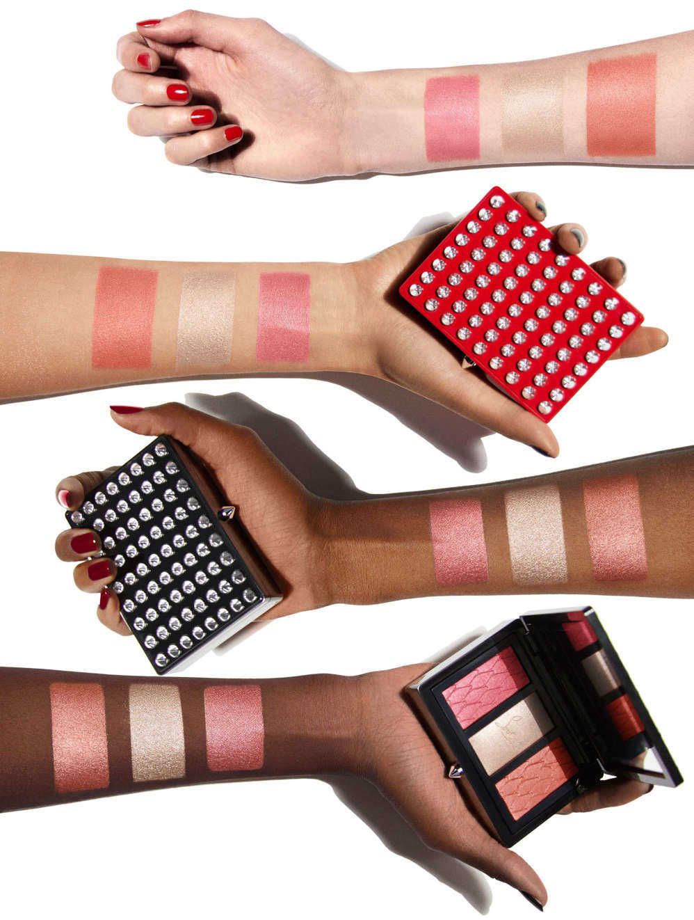 Swatches palette trucco viso Christian Louboutin