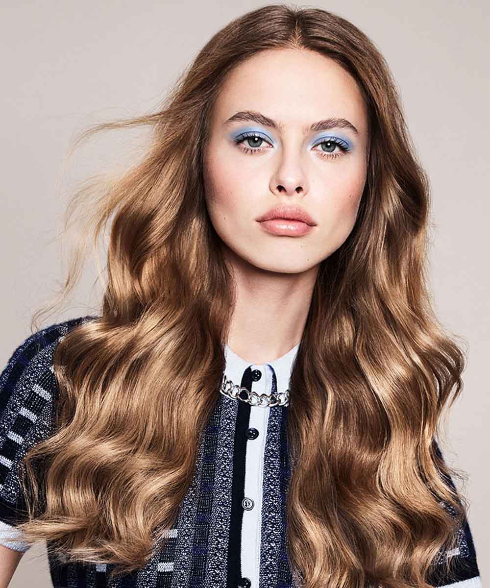 Capelli lunghi con Blushed Balayage Waves