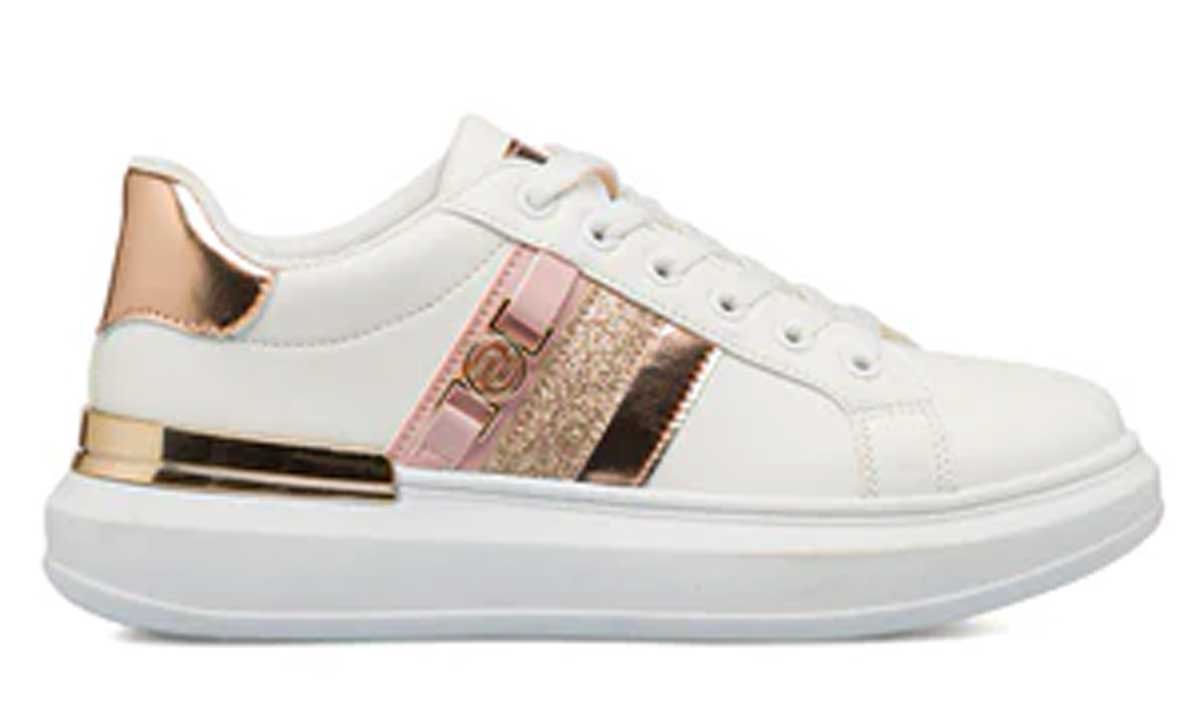 sneakers bianche con glitter