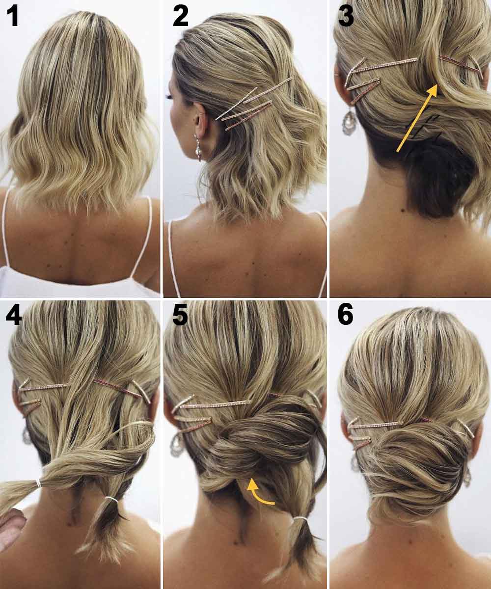Tutorial raccolto cerimonia capelli medi corti Tutorial raccolto cerimonia capelli medi corti