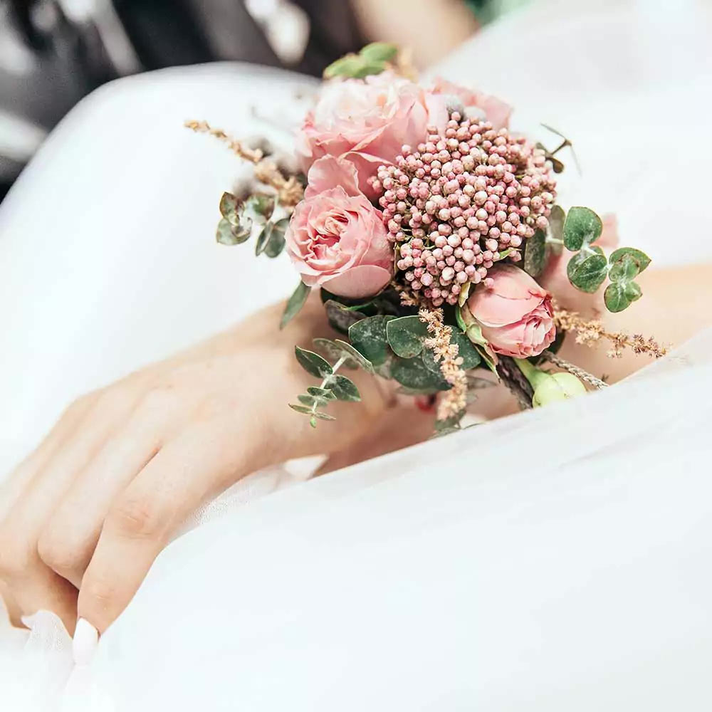Bouquet sposa a bracciale