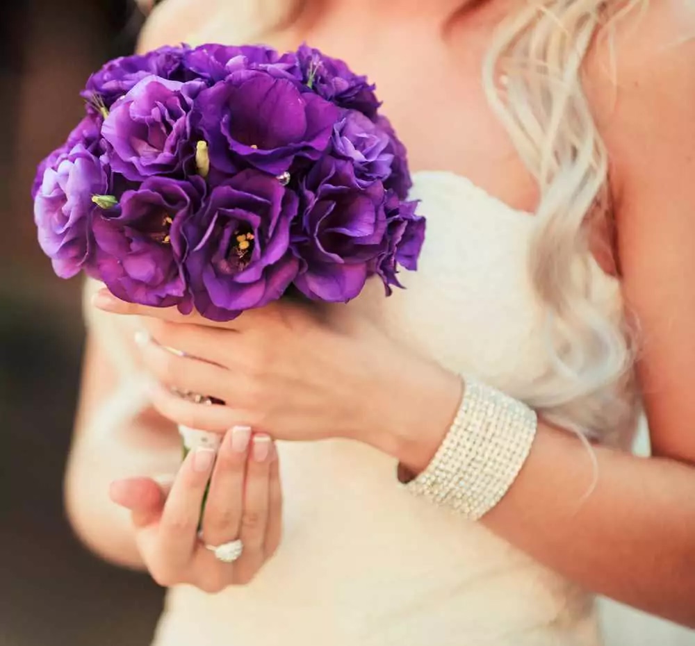 Bouquet sposa viola