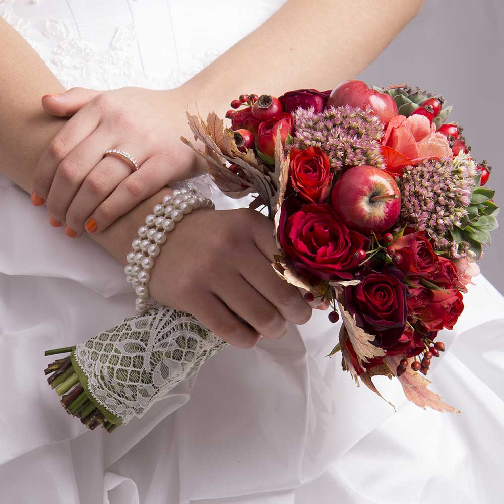 Bouquet per sposa con frutta