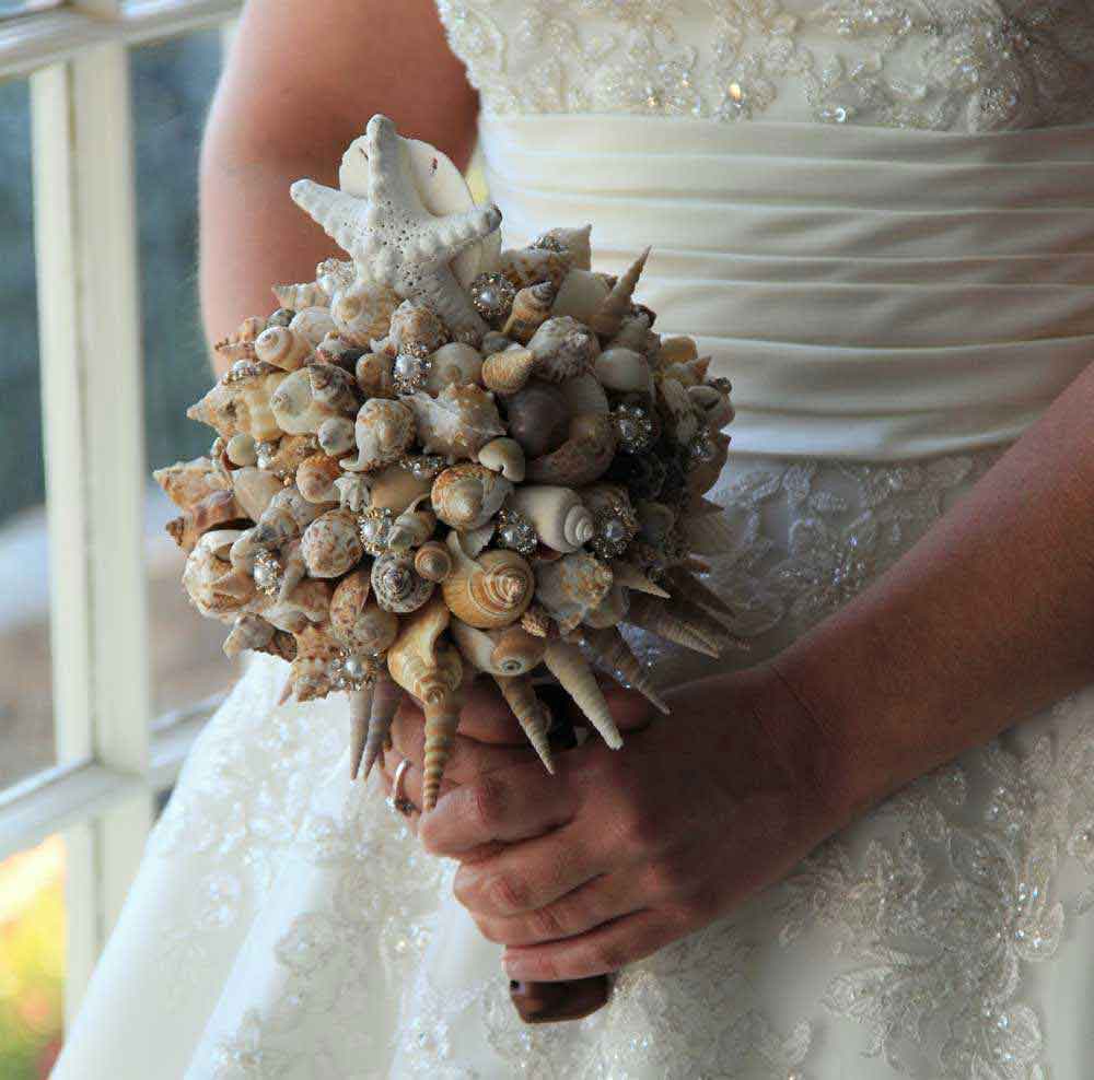 Bouquet sposa con conchiglie