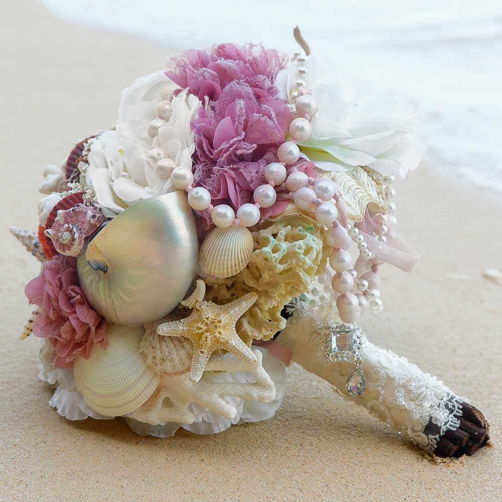 Bouquet sposa con conchiglie