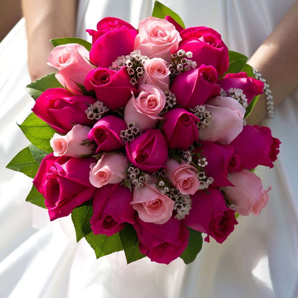 Bouquet sposa rose rosa