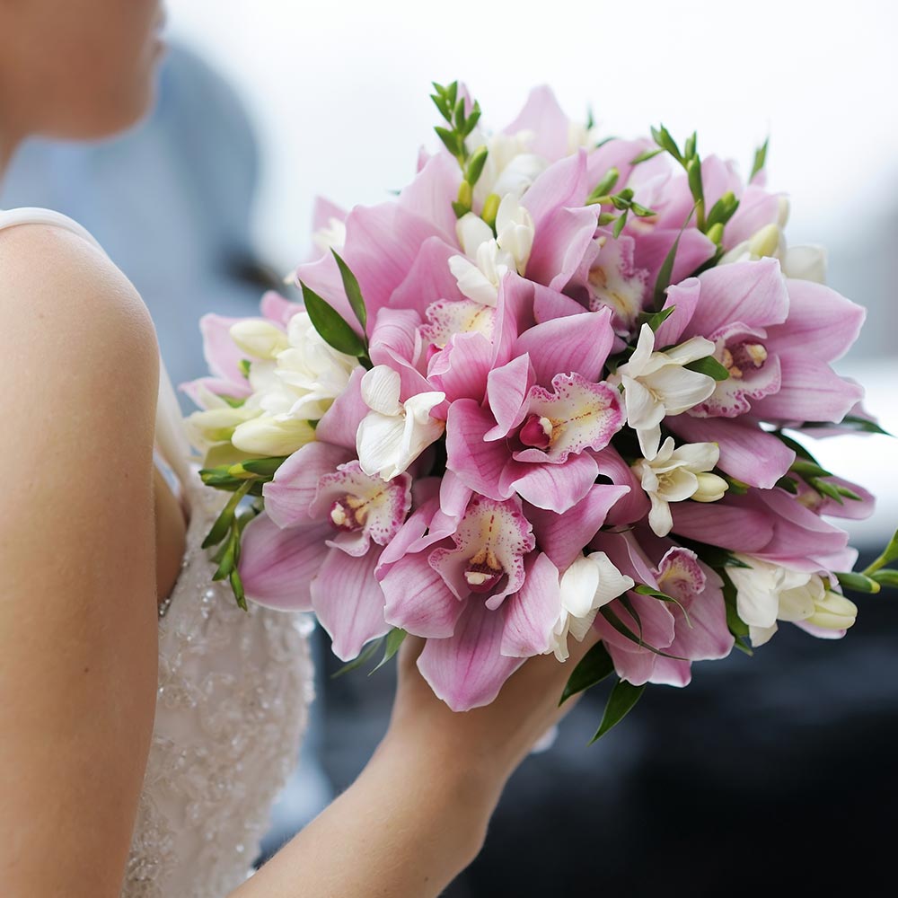 Bouquet sposa orchidee rosa