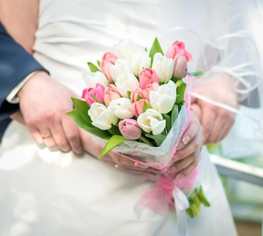 Bouquet sposa tulipani
