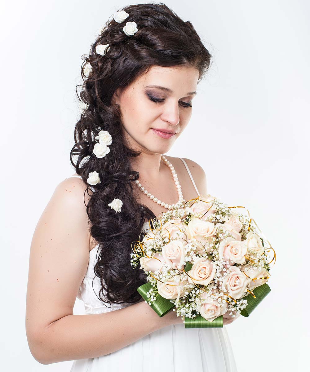 Bouquet per sposa rose bianche