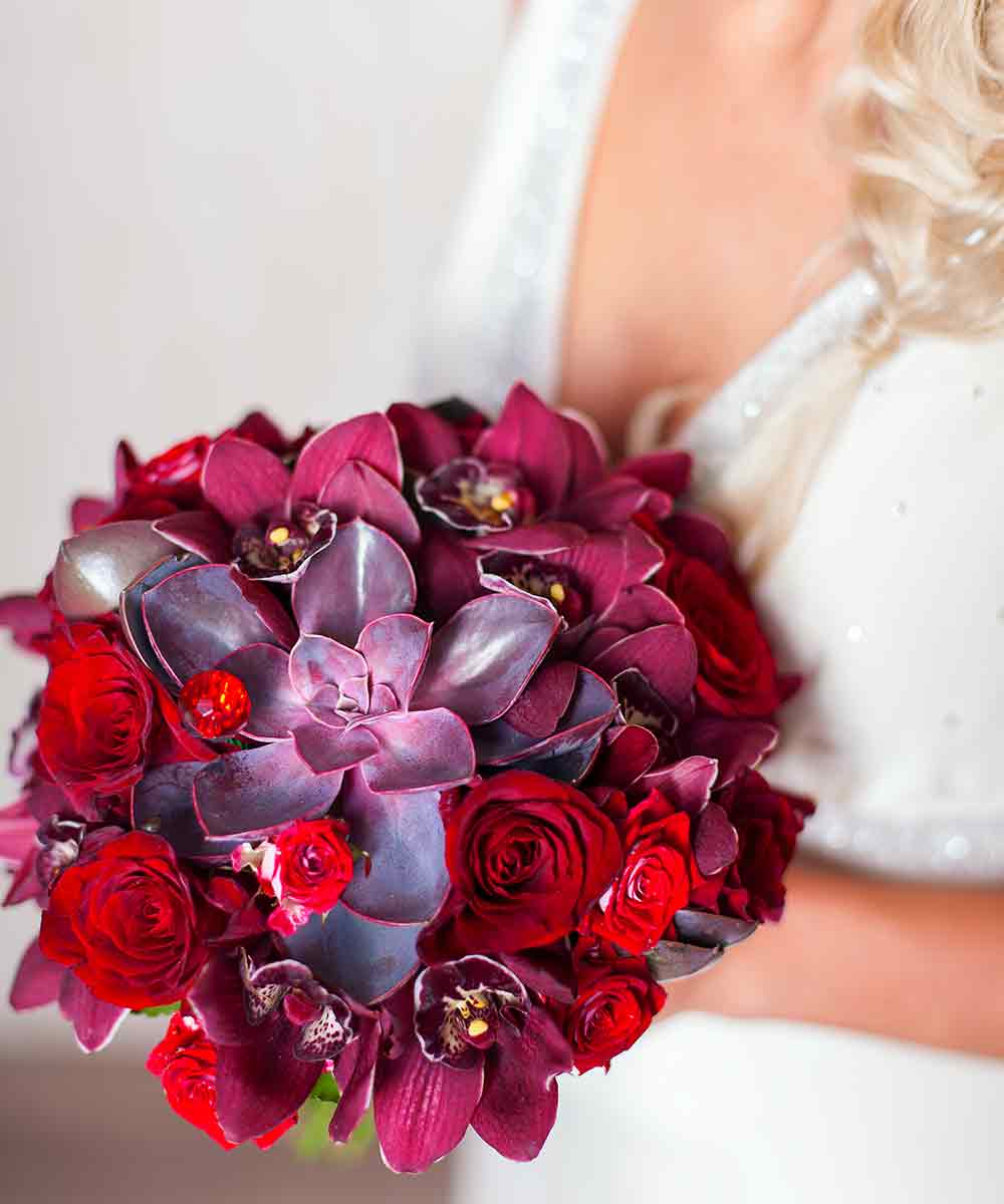 Bouquet sposa rosso