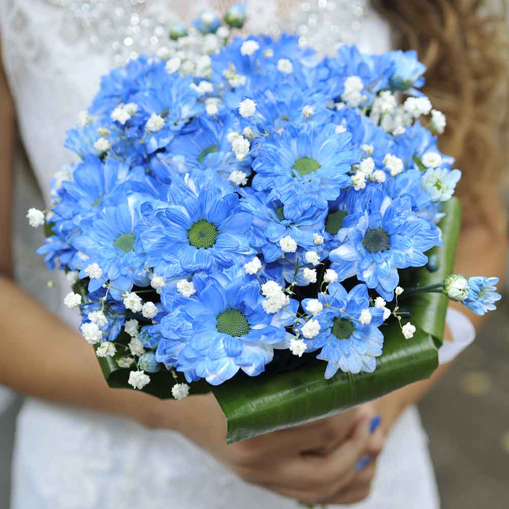 Bouquet da sposa blu