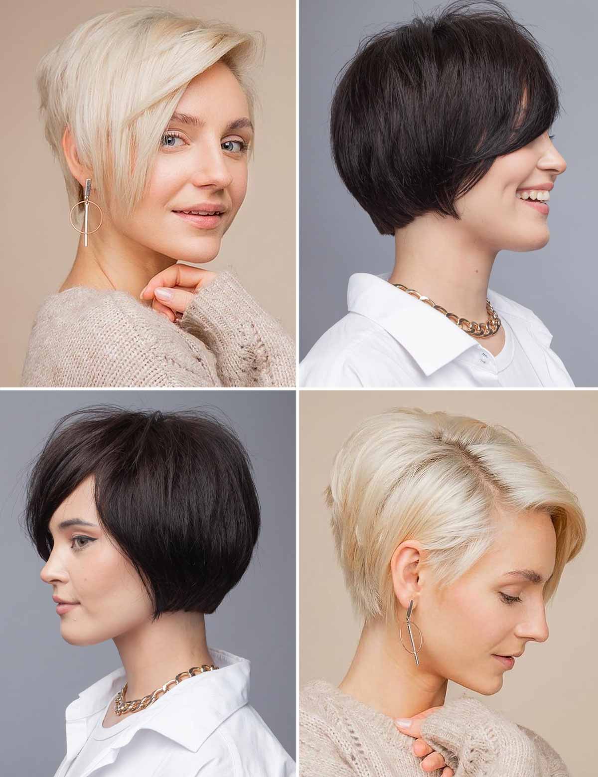 Tagli corti capelli lisci ciuffo Tagli corti capelli lisci ciuffo