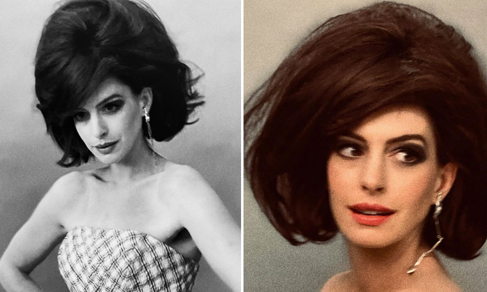Anne Hathaway capelli cotonati anni 60