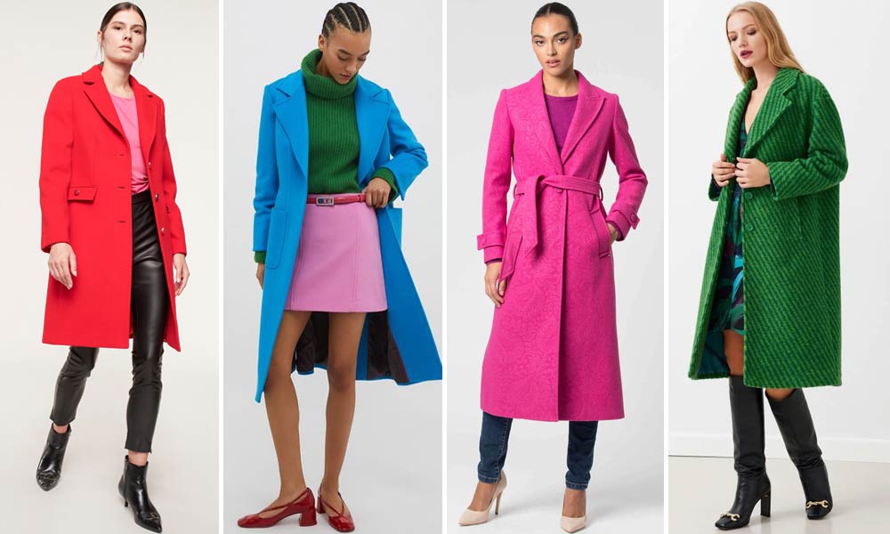 Cappotti colorati abbinamenti inverno 2023
