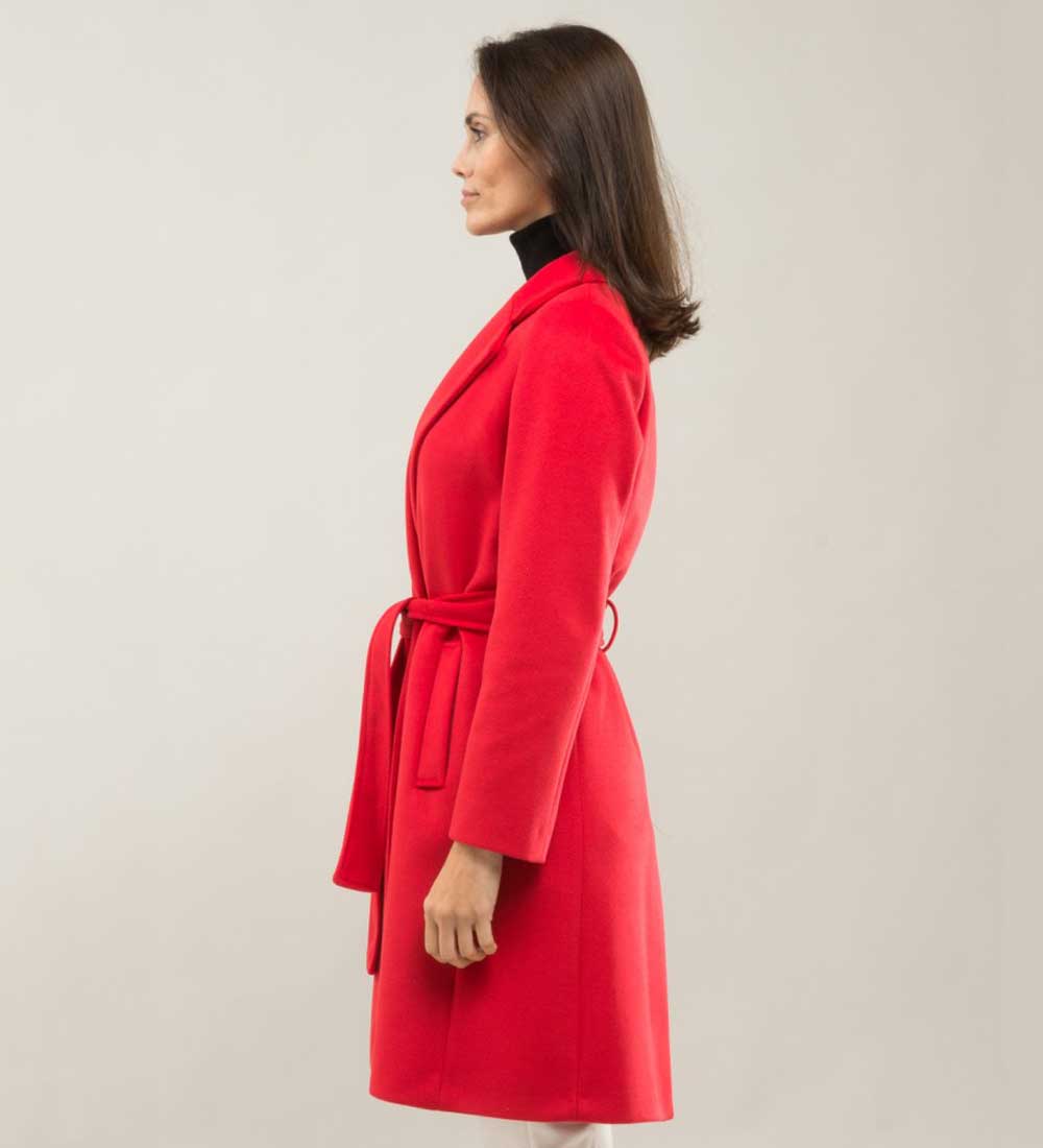 Cappotto a vestaglia rosso