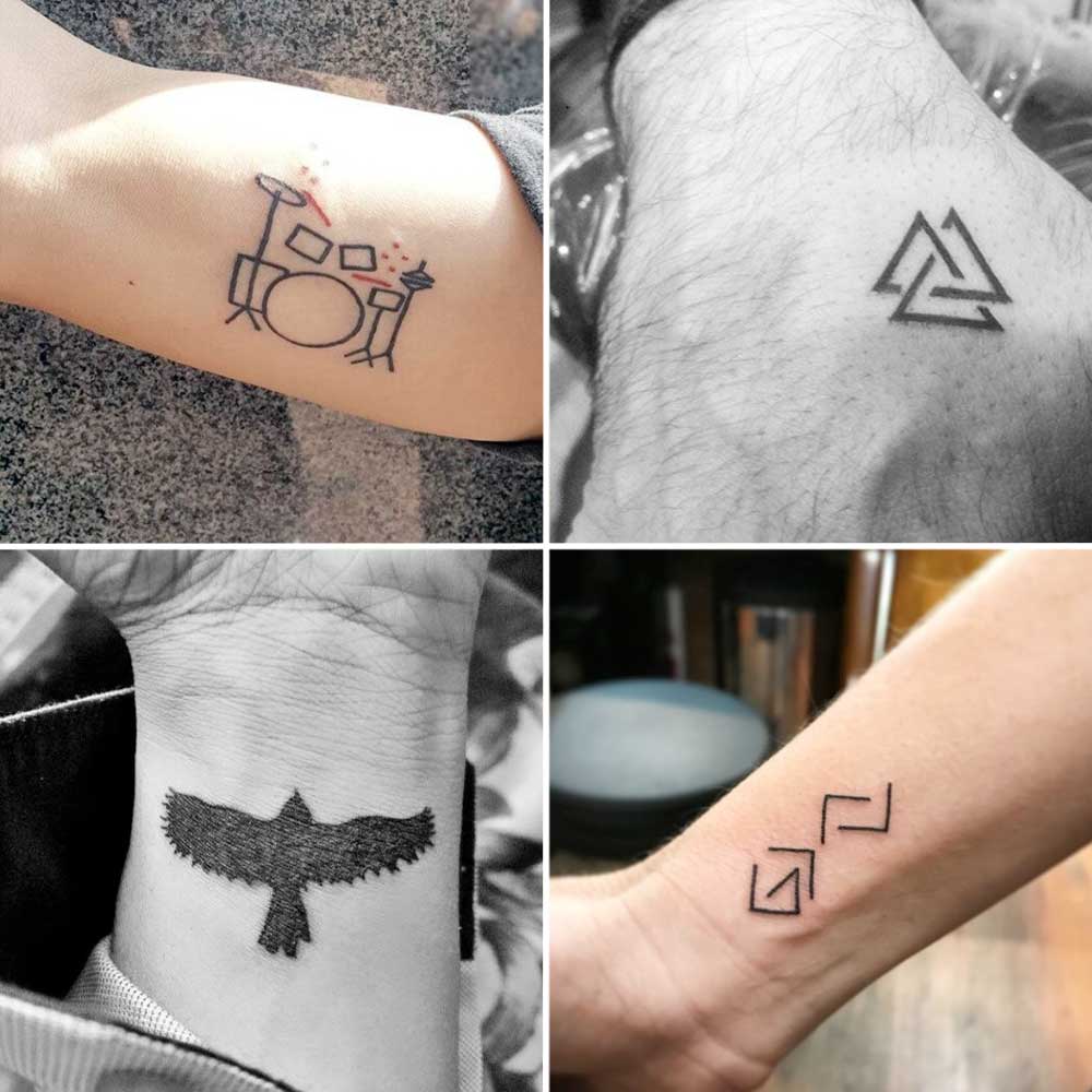 Tattoo piccoli semplici uomo