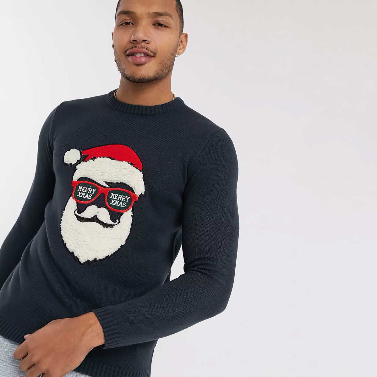 maglione natalizio con Babbo Natale