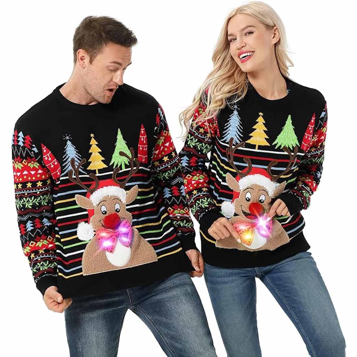 maglione natalizio con renne