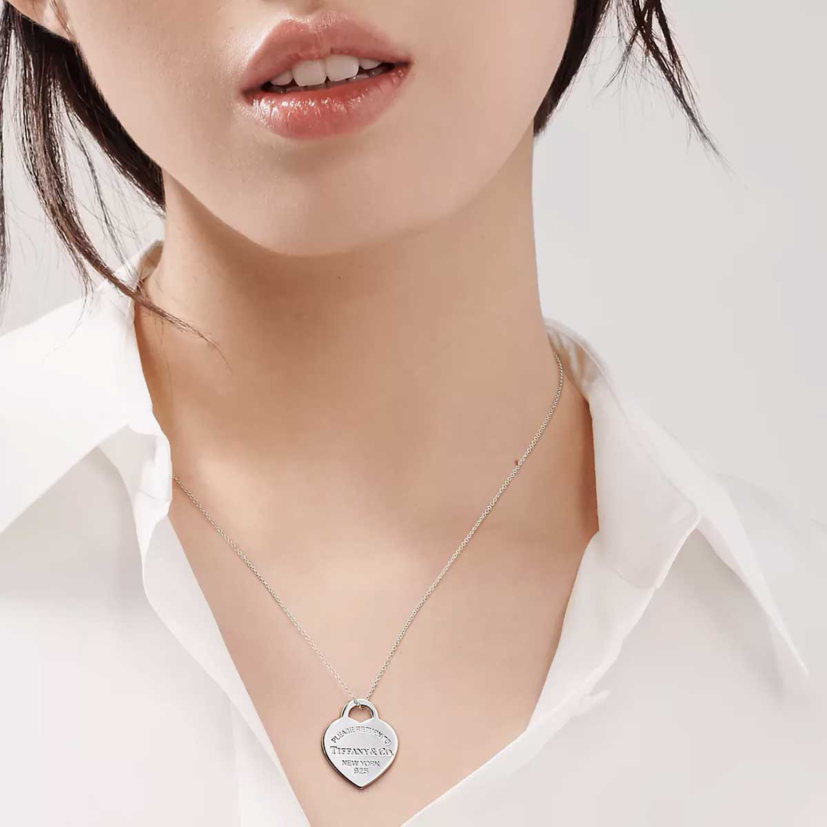 Pendente Heart Tag in argento