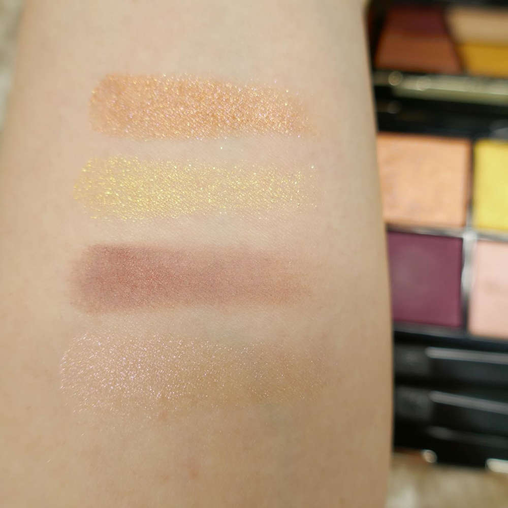 Swatches palette ombretti Guerlain Natale 2022