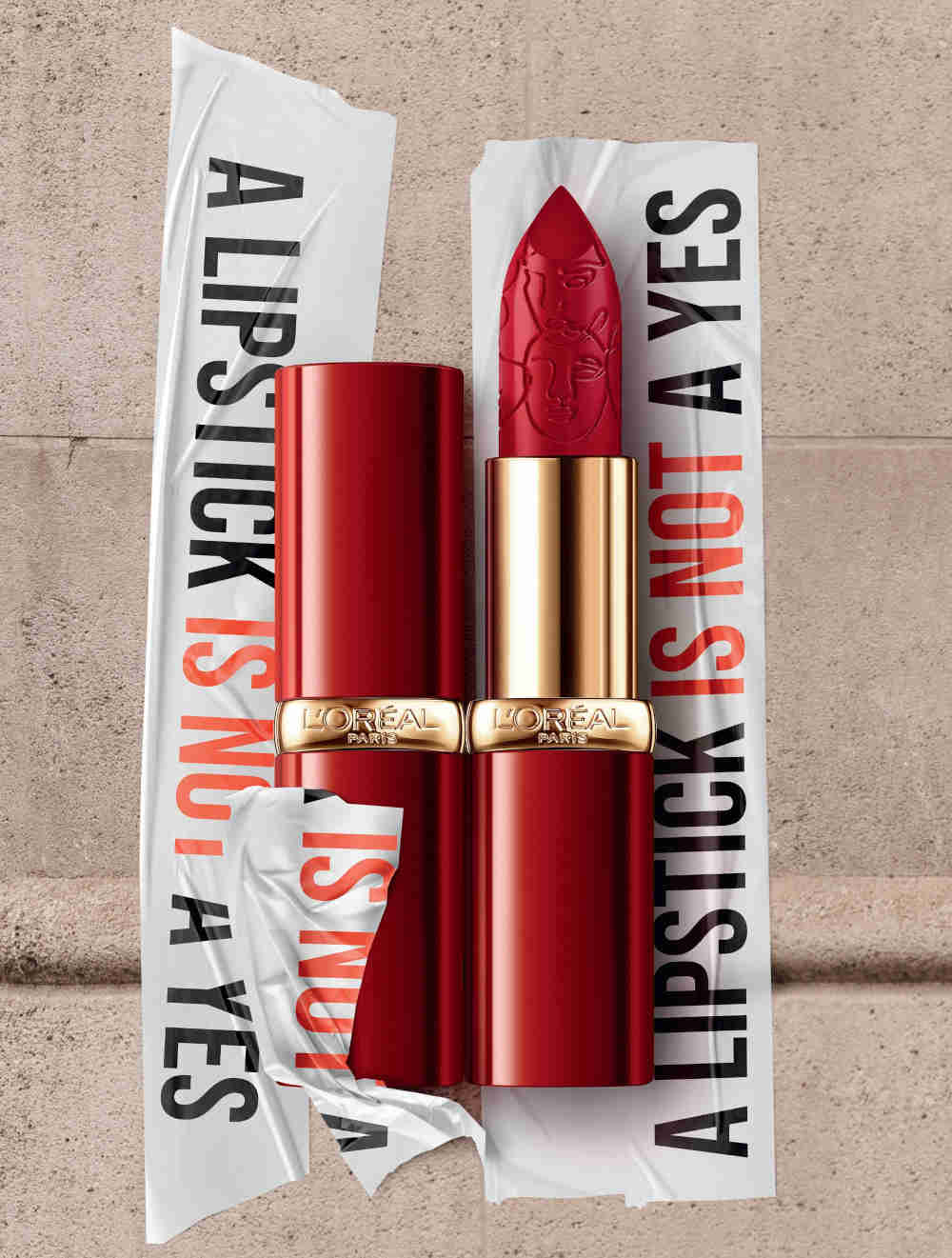 Campagna Stand Up, rossetto L'Oréal Paris A Lipstick Is Not A Yes 