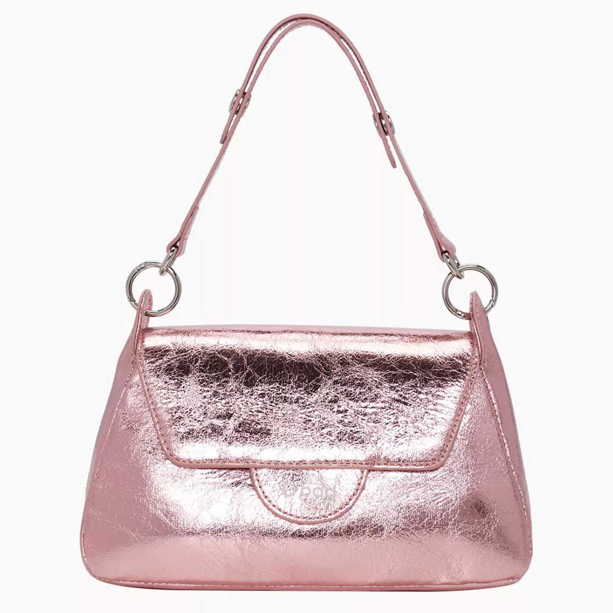 borsa rosa metallizzata