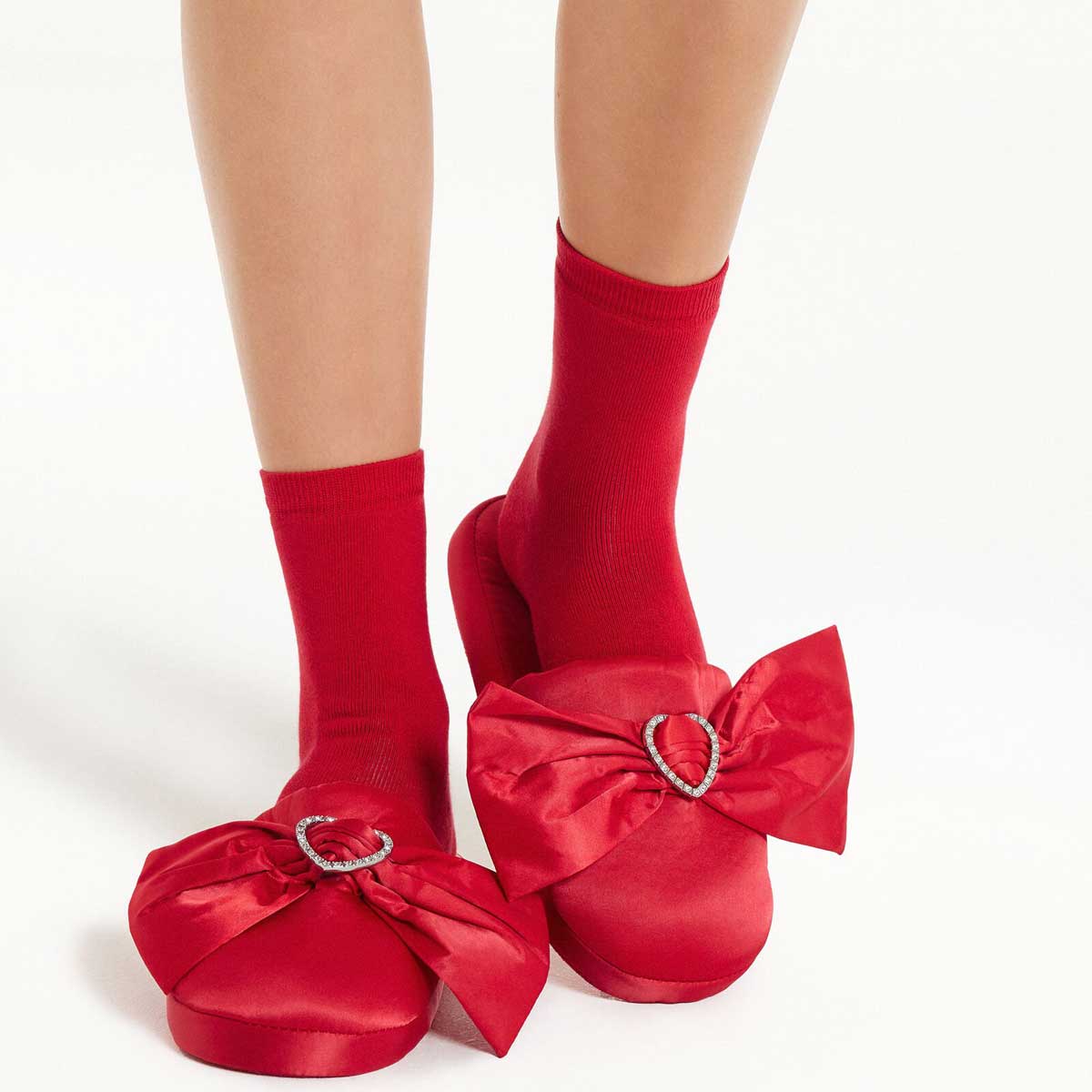 pantofole natalizie rosse