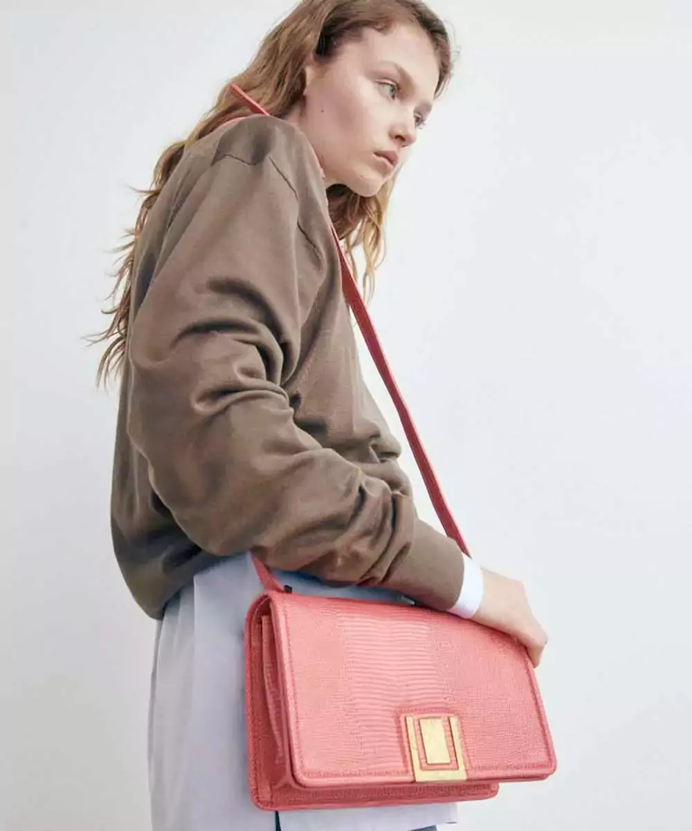 Zara leather shoulder bag