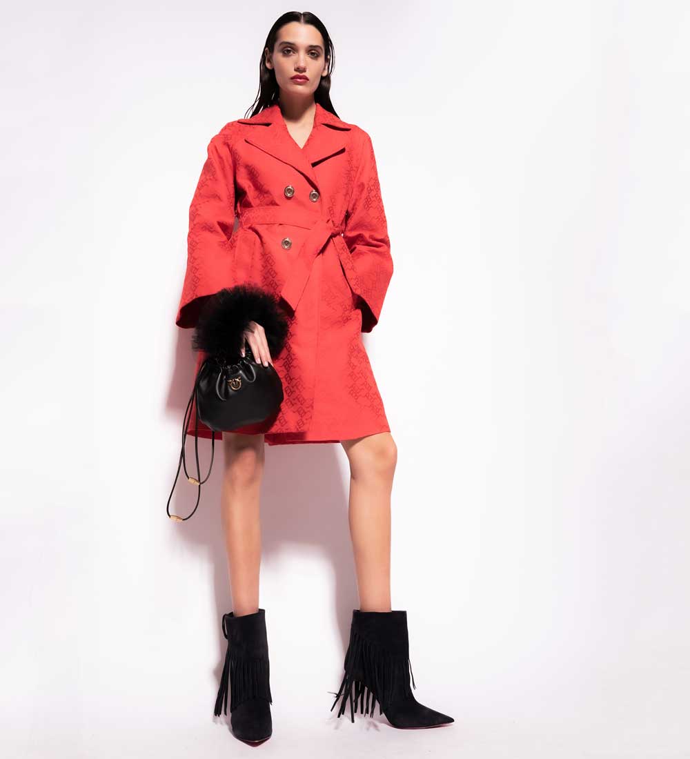 Trench rosso Pinko Trench rosso Pinko