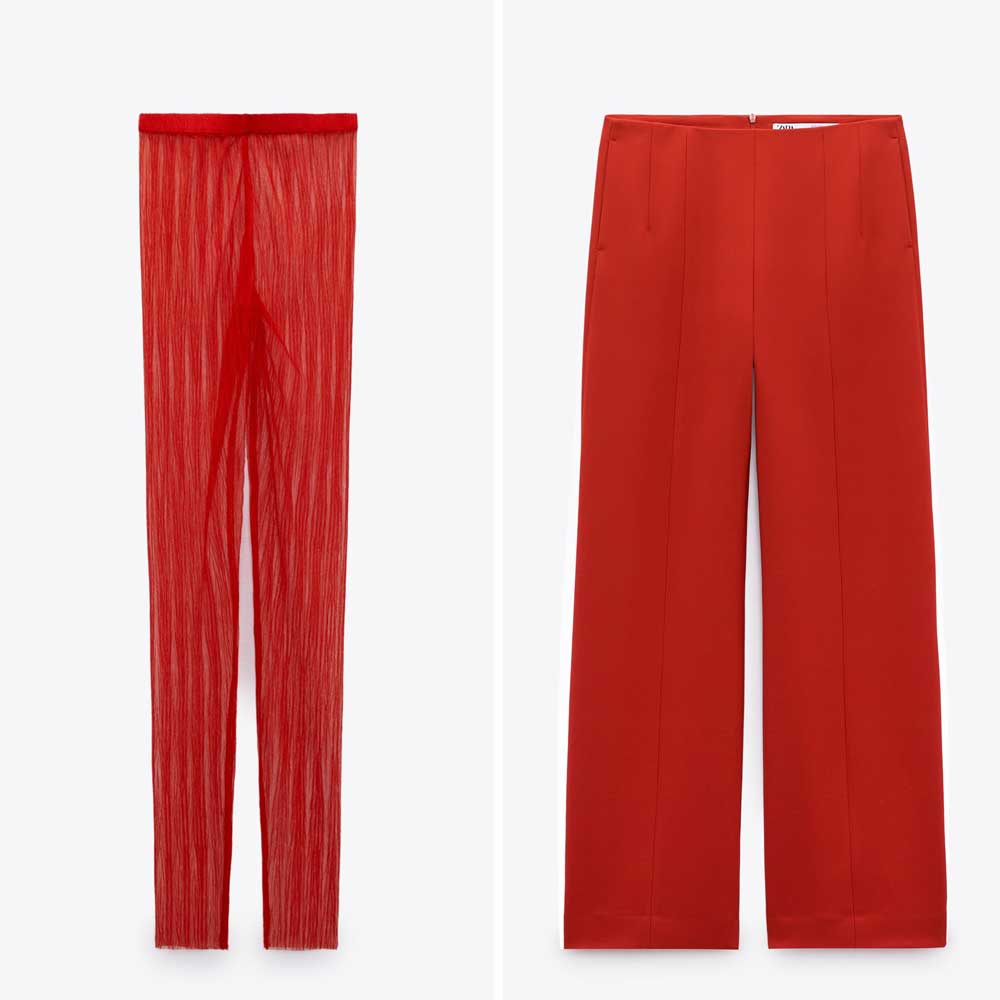 Pantaloni rossi Zara