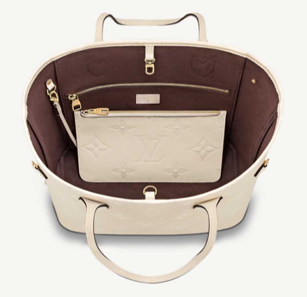 Neverfull Vuitton crema