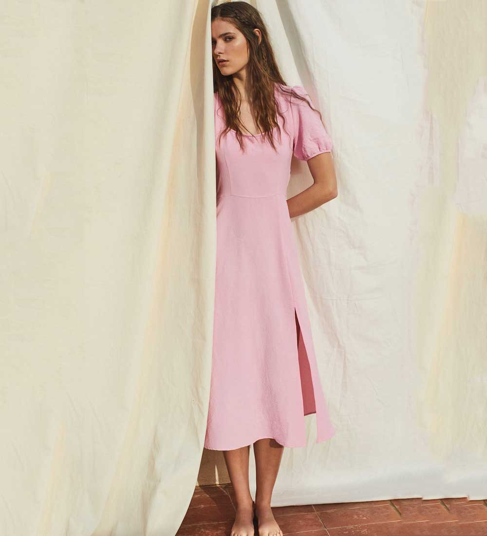 Vestito rosa lungo Vestito rosa lungo