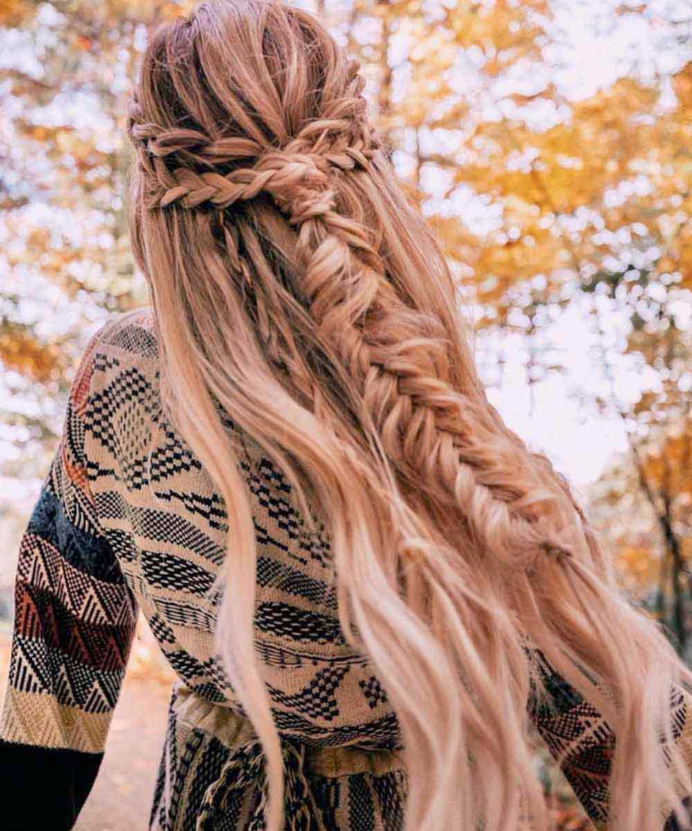 Capelli semiraccolti trecce Capelli semiraccolti trecce