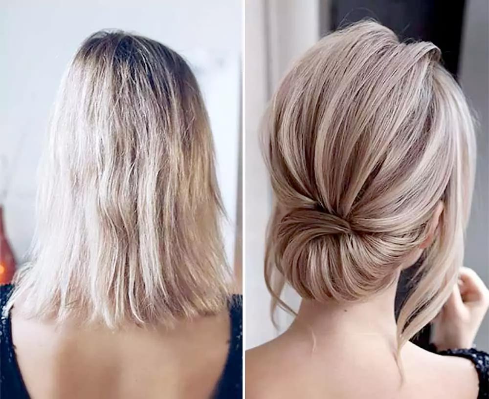 Acconciatura per signora con capelli corti Acconciatura per signora con capelli corti