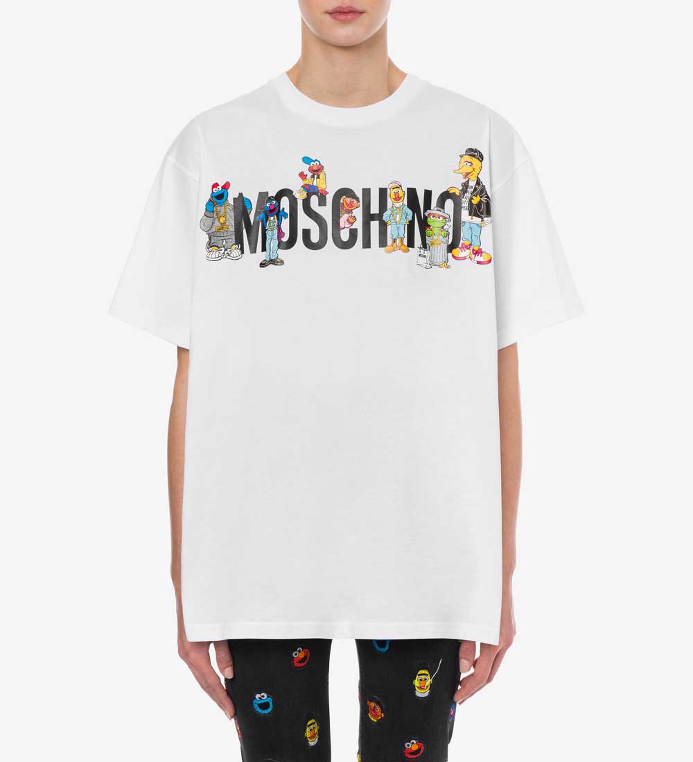 T-shirt con stampa Moschino