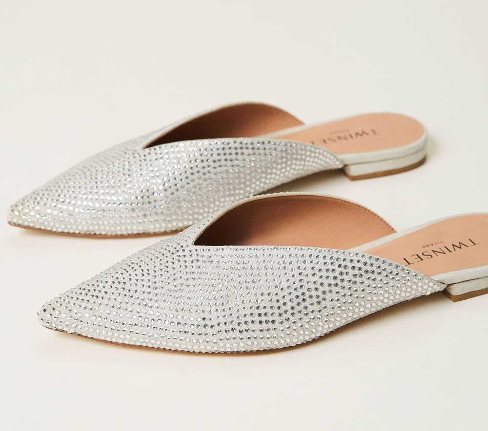 Slippers con strass Twin Set