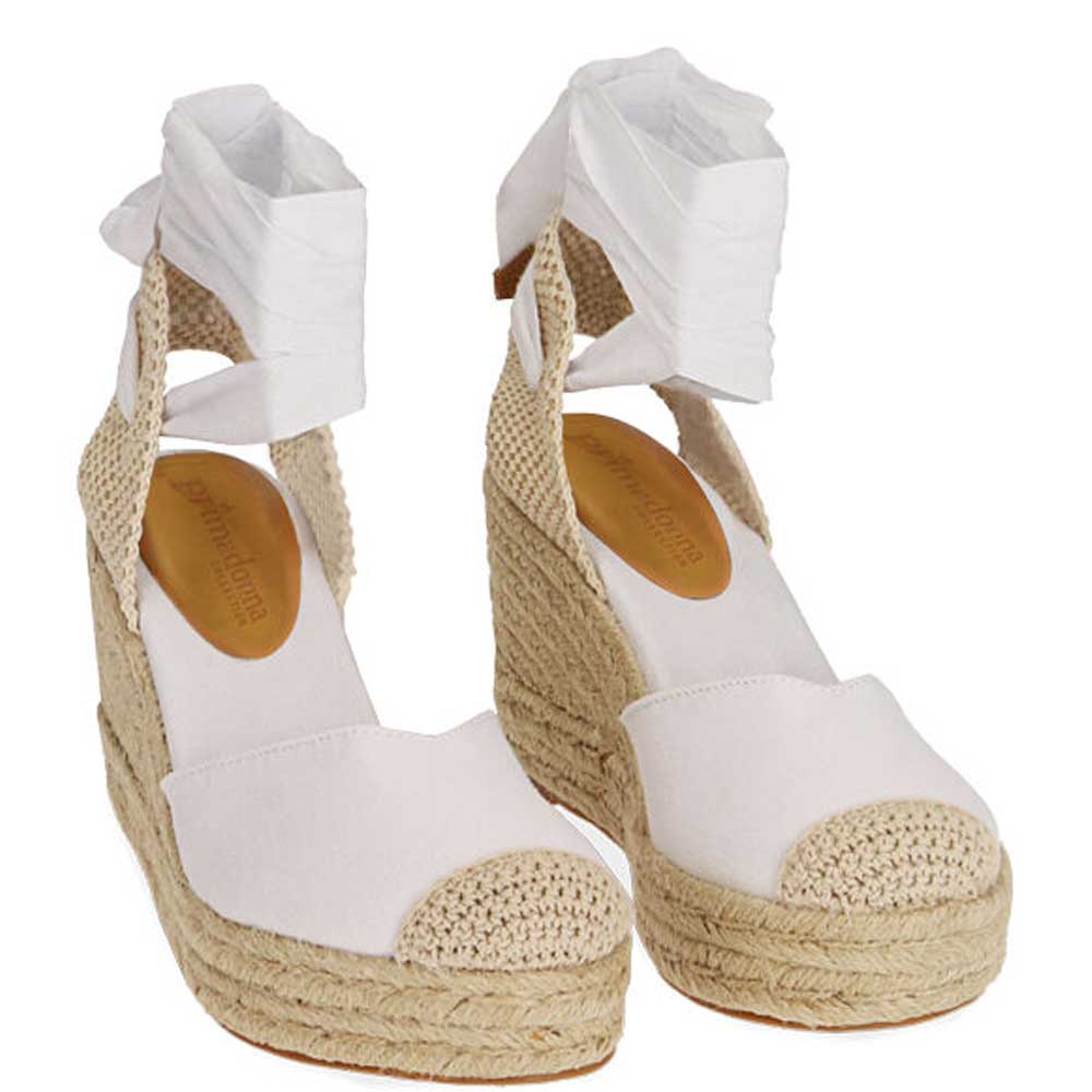 Zeppe bianca canvas Zeppe bianche canvas