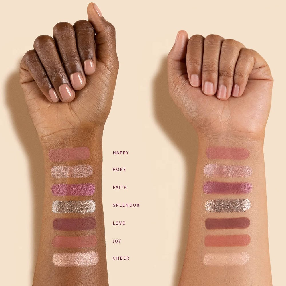Swatches palette Rare Beauty Discovery Give Yourself Grace