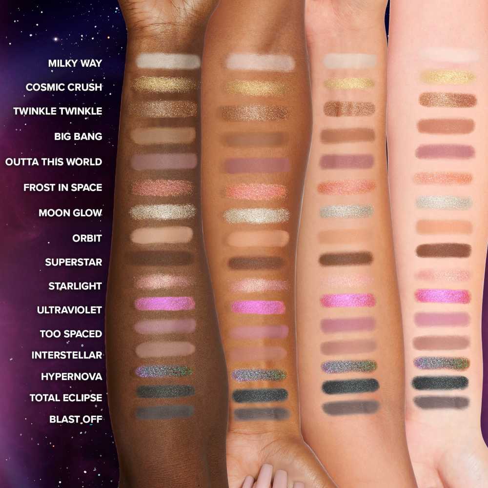 Swatches palette Too Faced Cosmic Crush