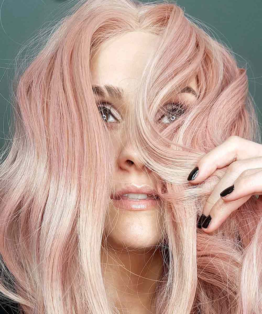 Capelli peach blonde rosa pesca