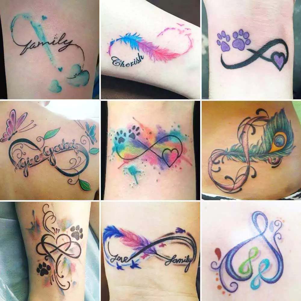 Tatuaggio infinito colorati