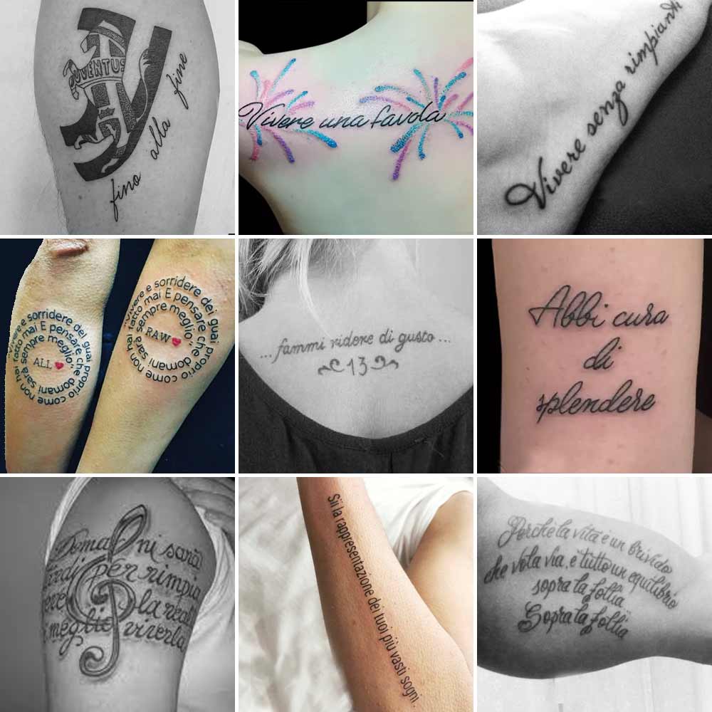 Tatuaggi scritte in italiano