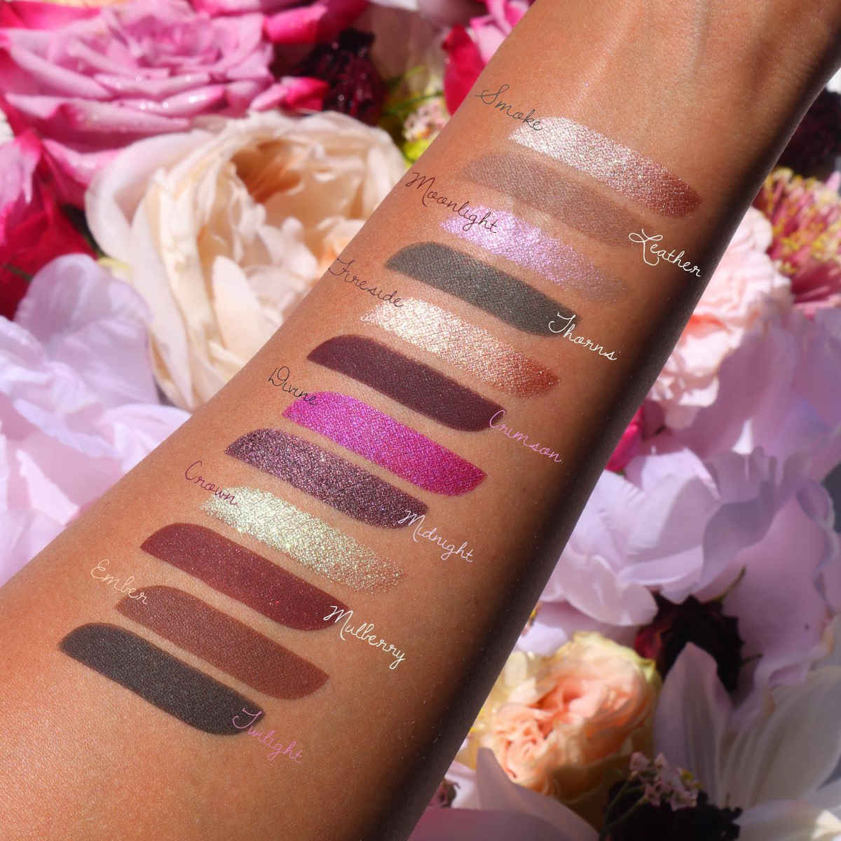 Swatches palette Anastasia Beverly Hills Fall Romance