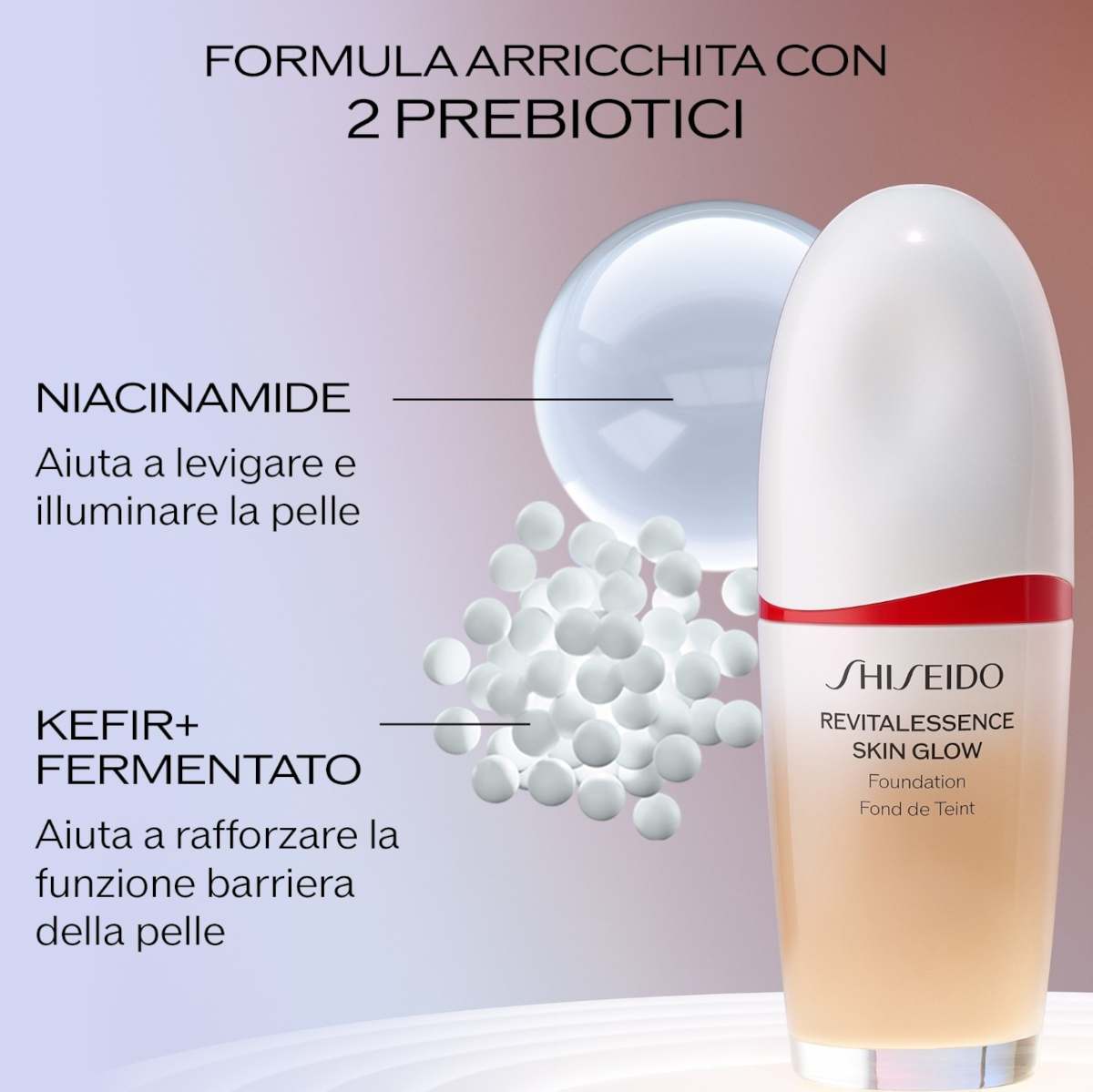 Formula fondotinta Shiseido Revitalessence Skin Glow