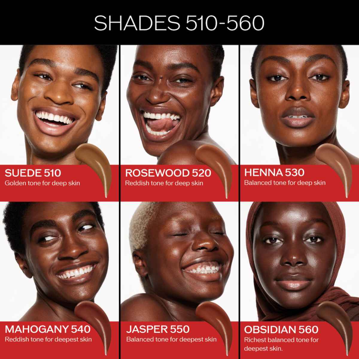 Shiseido fondotinta Shiseido Revitalessence Skin Glow per pelli scure
