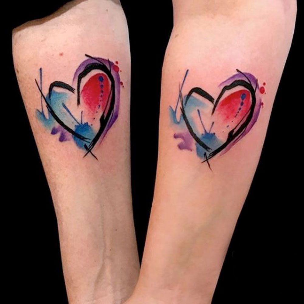 Tatuaggi coppia cuore