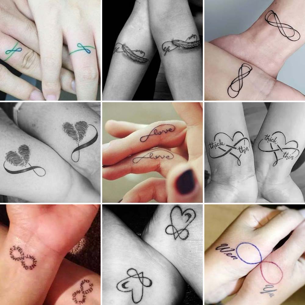 Tattoo coppia simbolo infinito 
