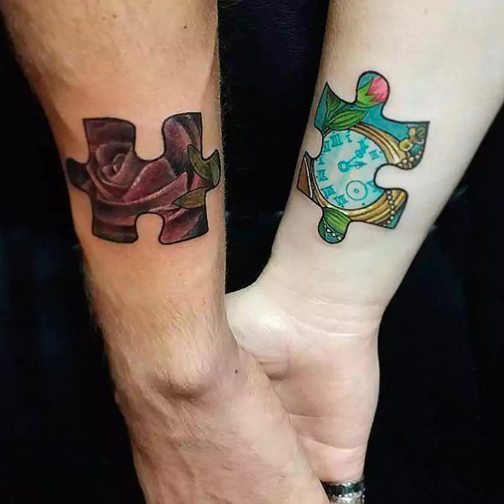 Tattoo puzzle coppia