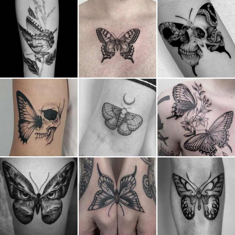 Tatuaggio farfalla uomo