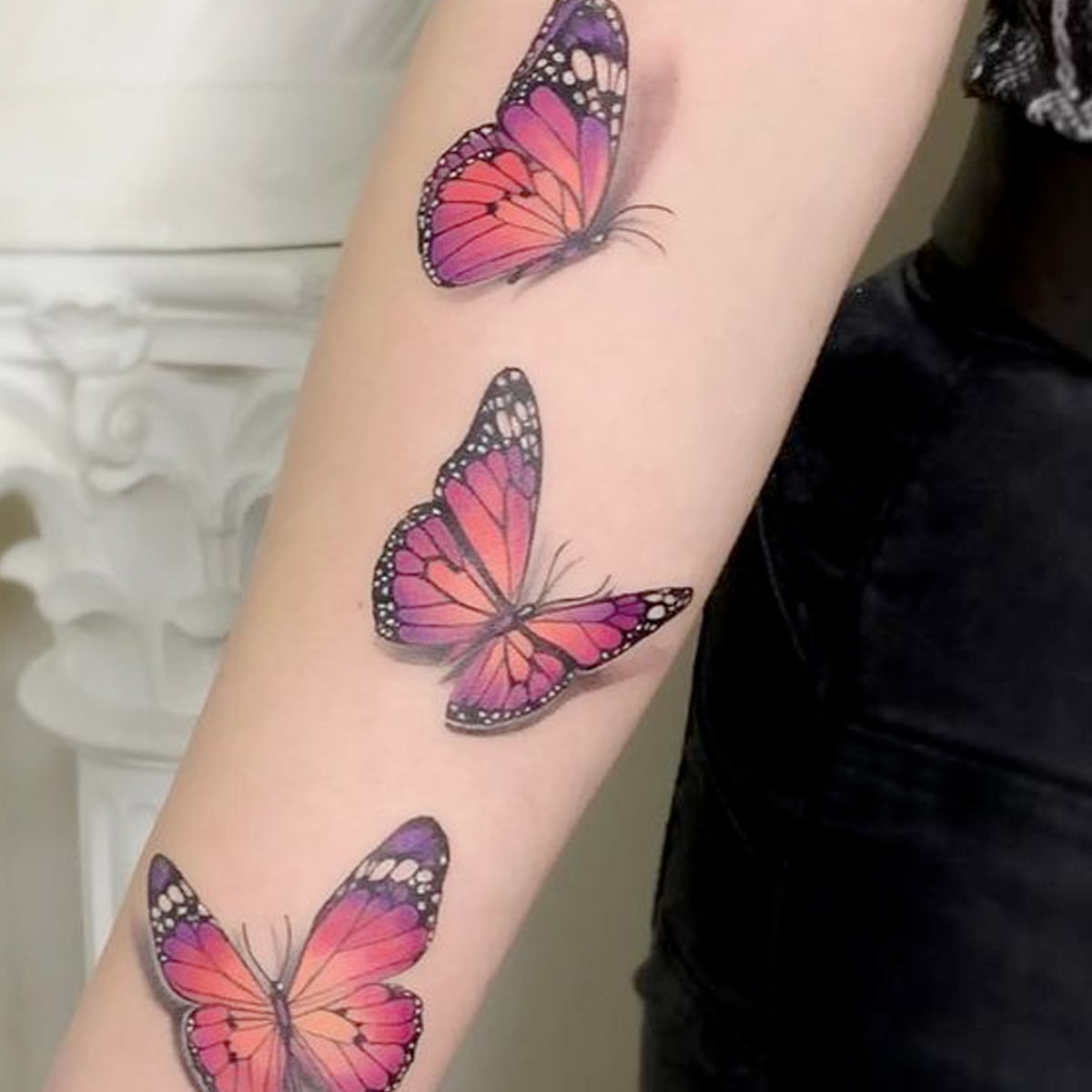 Tatuaggio farfalla 3d realistica